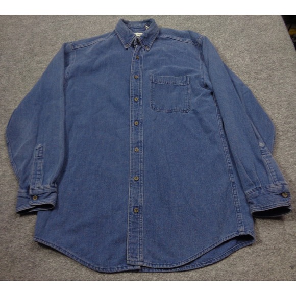 L.L. Bean Other - VTG LL Bean Shirt Mens Large Tall Denim Work Shirt Button Down Made In USA